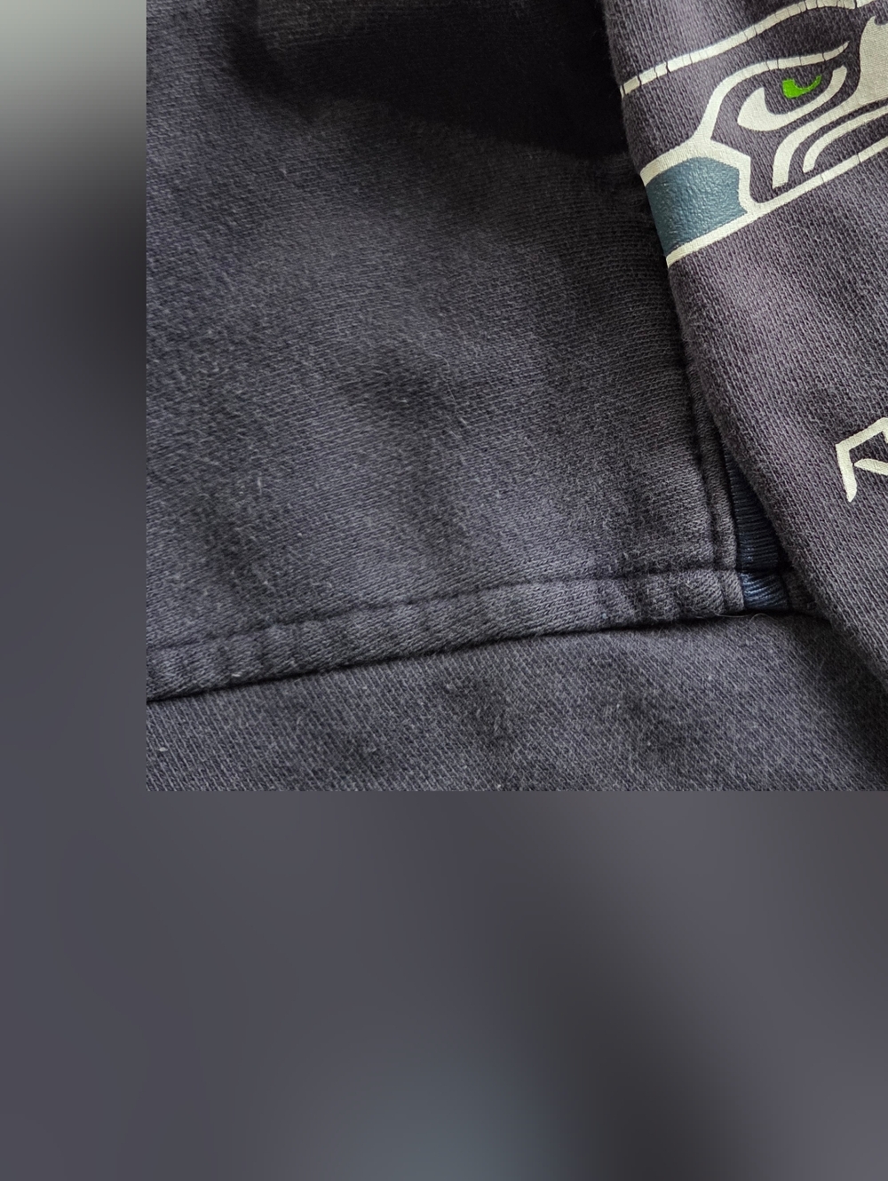 Vintage Reebok Navy and Green Seattle Seahawks Zip Hoodie - Picture 3 of 6